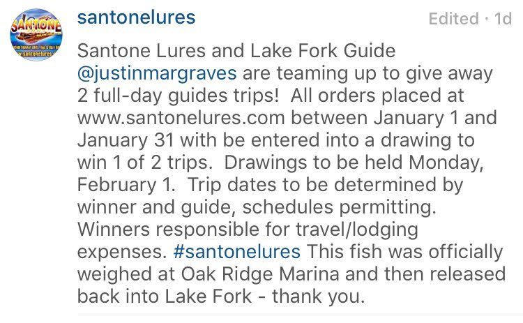 Santone Lures (@teamsantone) on Twitter photo Guys check this out right now!!! One of the biggest promotions we have done -teaming up with <a href="/margravesjustin/">Justin Margraves</a>! Guys check this out right now!!! One of the biggest promotions we have done -teaming up with <a href="/margravesjustin/">Justin Margraves</a>!