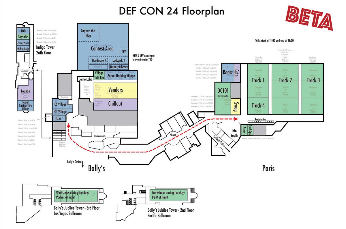 defcon's tweet image. over on the #DEFCON forums: Beta Floorplan for #defcon24 ow.ly/WCP50