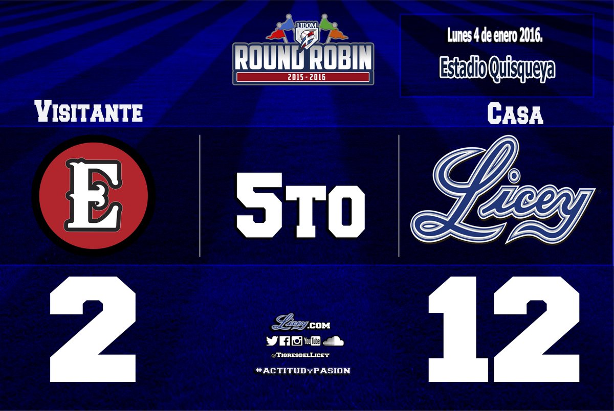 TigresdelLicey's tweet photo. Finaliza la 5ta del Licey con 9 carreras...si, 9.

#RR1516 #LEvsTL https://t.co/0191Af2hFT