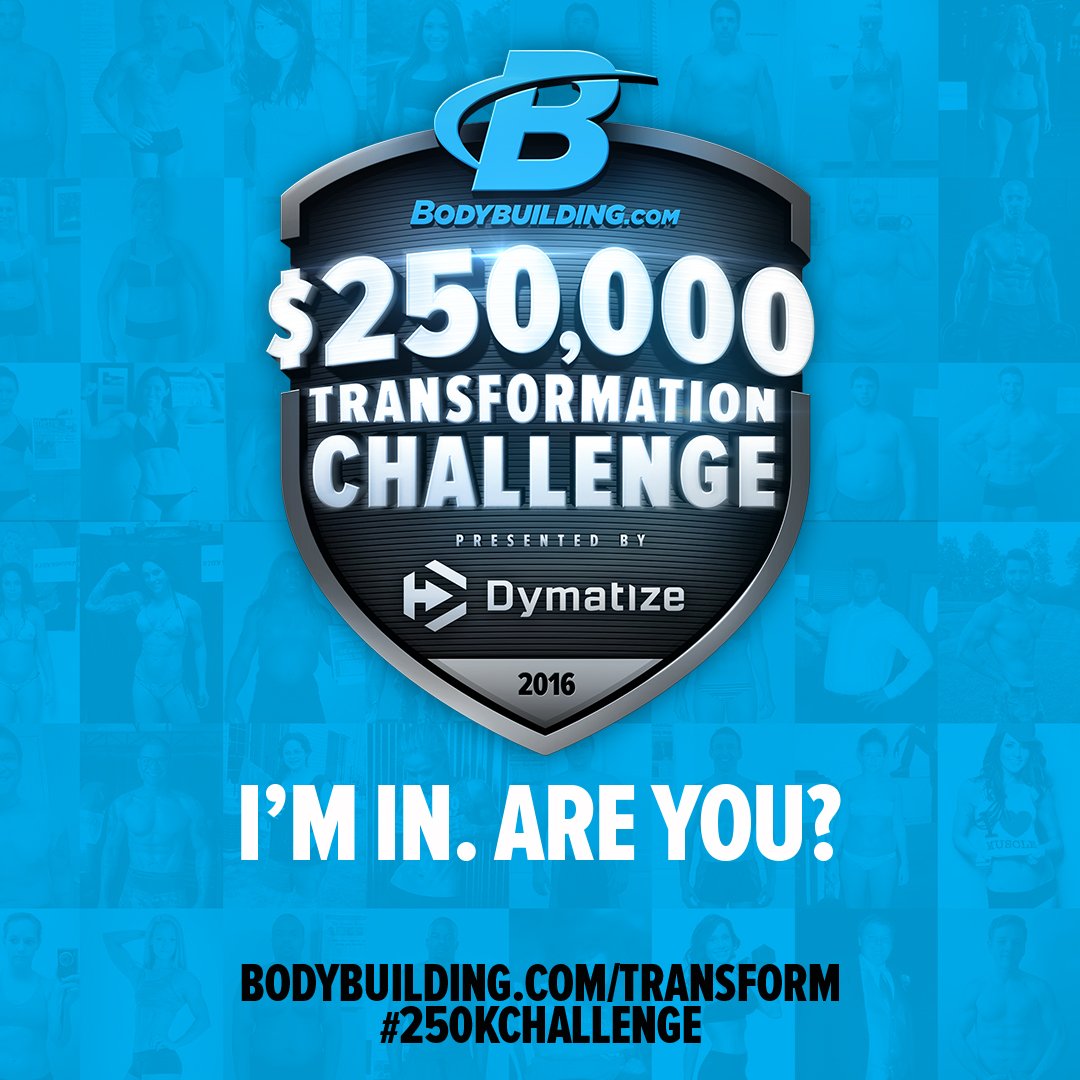 Bodybuildingcom's tweet image. RT &amp;amp; ENTER! IT'S FINALLY HERE! Registration is NOW OPEN for our #250kChallenge bbcom.me/1Muye3h