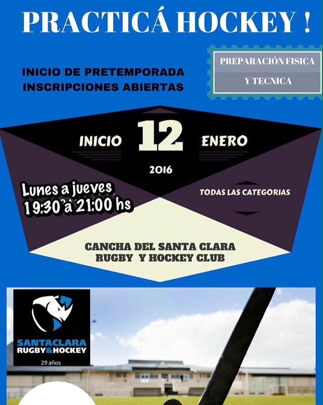 Martes 12 de enero, Inicio de la PRETEMPORADA 2016💪🏽🏑sin costo!! 🔵⚫️🔵⚫️
Consultas al 0981862419  📲
