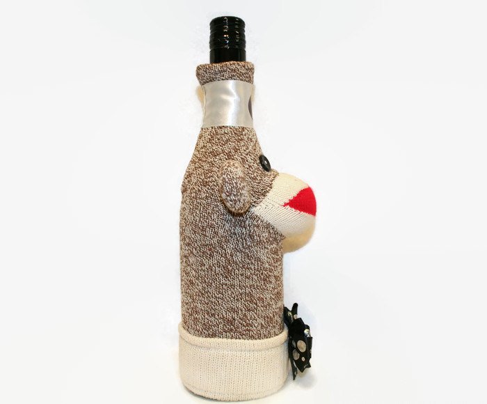 MunkeeLady's tweet photo. Sock Monkey Wine Bottle Cozy https://t.co/VGFhDDmtK5 #Etsymntt #MadeFromSocks https://t.co/wLV2UCtvLB
