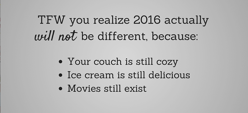 New Year's #resolution already out the door.