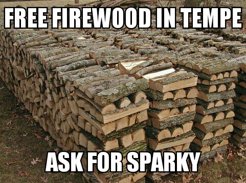 SunDevilMemes's tweet photo. #14 @SunDevilWBB takes down #9 Stanford! Who cares if it is a no burn day...we have free firewood! #ChoppedTheTree https://t.co/p8FpcQACDc