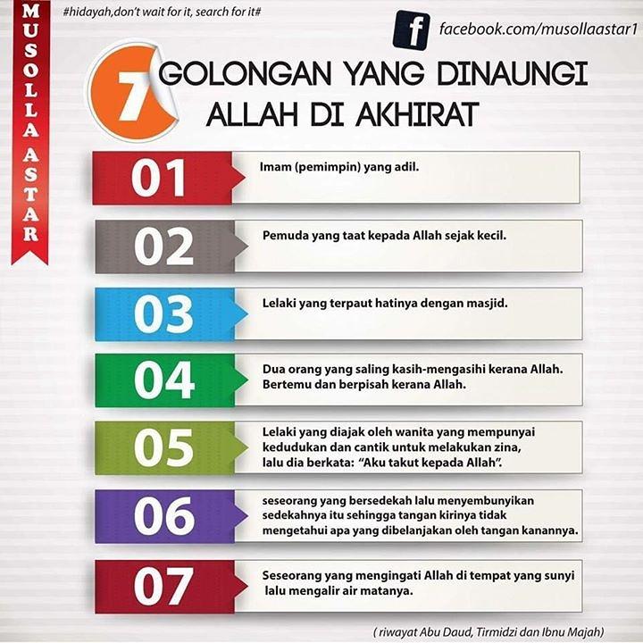 aqilfullback's tweet photo. 7 Golong Yang Di Naungi Oleh Allah Di Akhirat 
#Allahuakbar https://t.co/5qrlYFk7C1