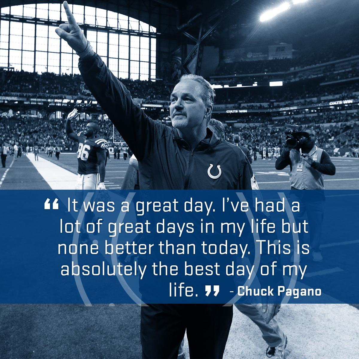 NFL's tweet photo. Congrats on the extension, Coach Pagano! #ChuckStays https://t.co/oUoIJFVA2N