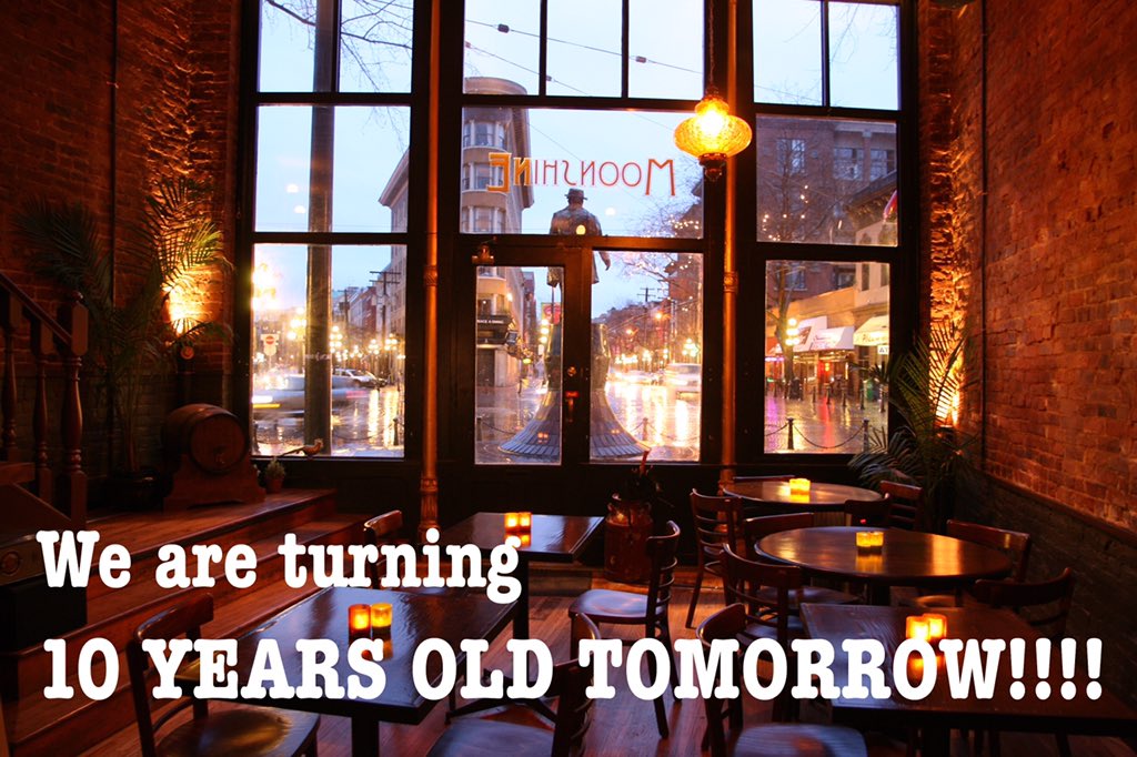 Happy 10th Birthday to us! Help us celebrate with a #cask from <a href="/PowellBeer/">Powell Brewery</a>, half price POUTINE all day #gastown