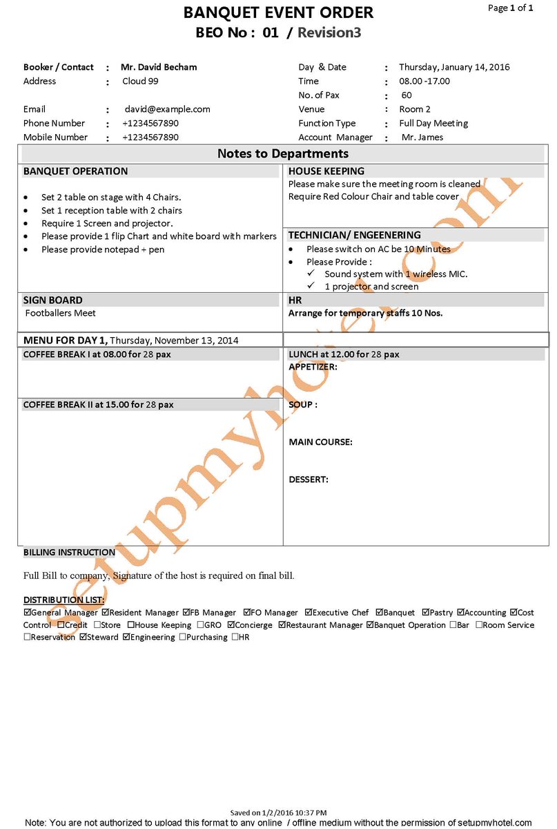 Banquet Event Order Template HQ Template Documents banquet-event-order-template-hq-template-documents