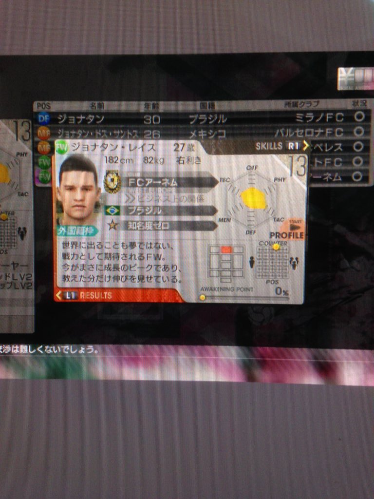 ゆぅくん Na Twitteru サカつく 13 でへイス ジョナタン レイス を発見したのだが 評価高めだった T Co Uywyxvkz3a