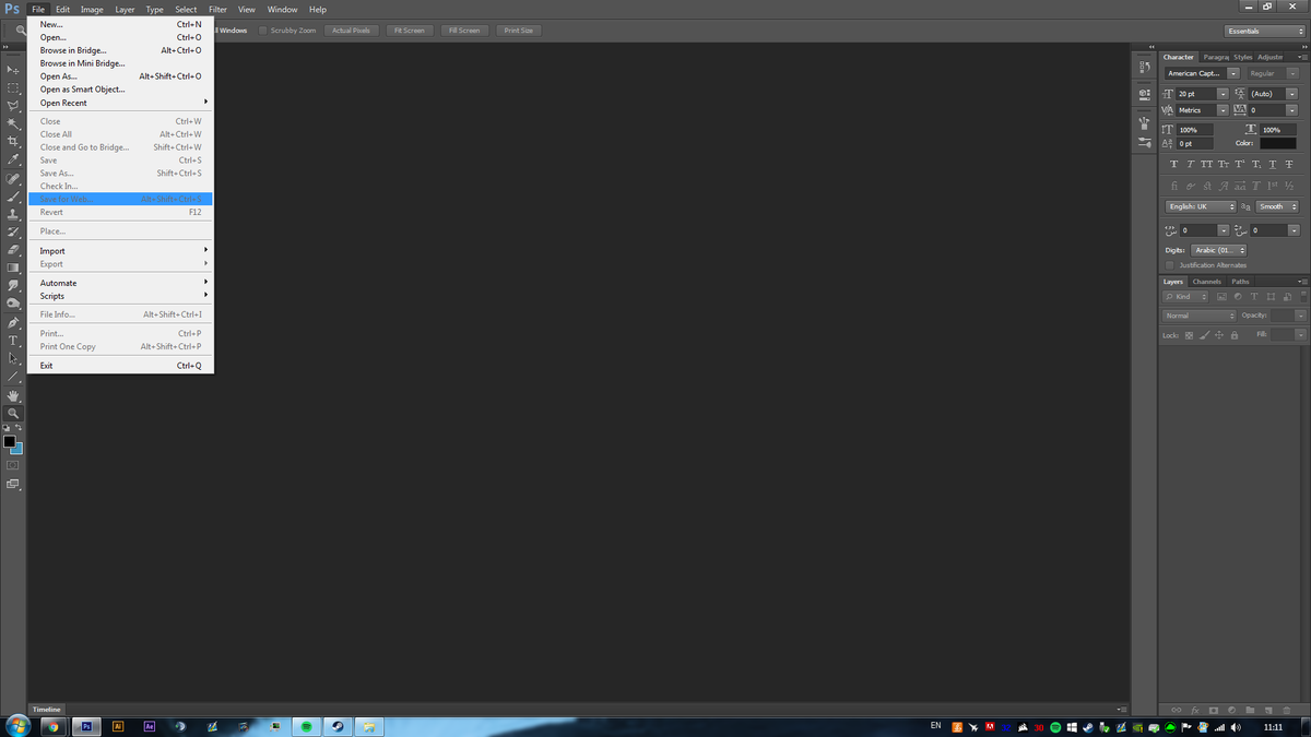 GrizzzlyFX's tweet image. @GraphicWizard_ @Photoshop #SaveForWeb that's CS6 btw