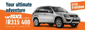 SuzukiPinetown's tweet photo. TAKE LIFE FOR A GRANDER AND BIGGER ADVENTURE! The  upgraded Grand Vitara is sportier, sleeker and more comfortable! https://t.co/WDtmuJavgn
