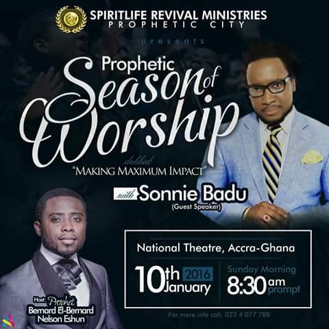 trend_gospel's tweet image. #JanuaryEvent 
#PropheticSeasonOfWorship
#SonnieBadu
#10thJan 
#NationalTheatre_Accra
#8:30am
#TrendGospel