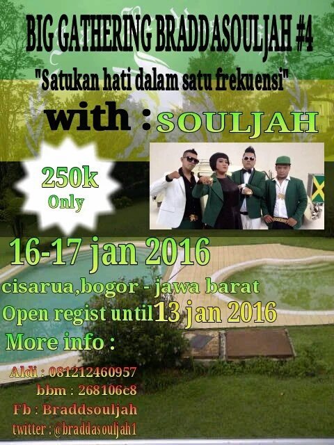 Big gathering Bradda Souljah with Souljah <a href="/Braddasouljah1/">Braddasouljah Pusat</a> <a href="/souljahmusik/">Souljah Indonesia</a>