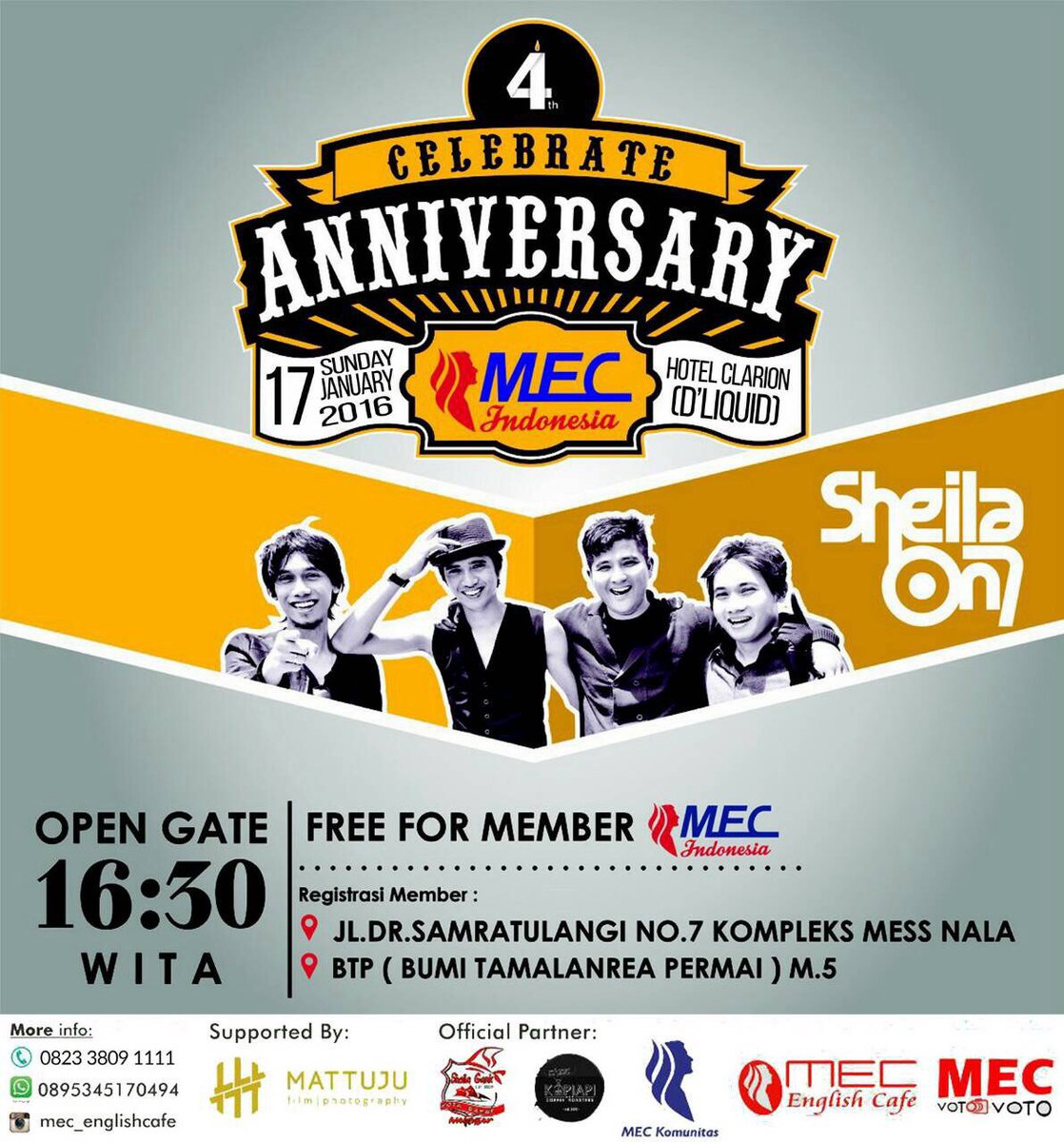cahyaanagara's tweet photo. only 300k, sdh jadi member privat selama setahun,diskon 10% di cafenya MEC, dan dapat tiket nonton sheila on 7 https://t.co/dDktpowRJ6