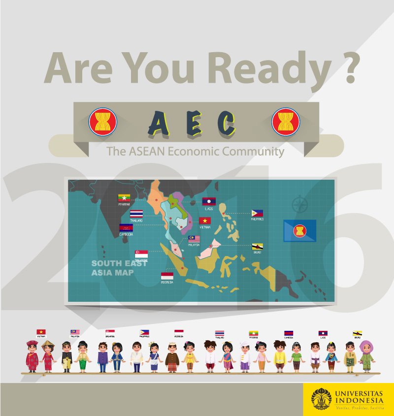 Tahukah kamu, 31 Desember 2015 Masyarakat Ekonomi Asean (MEA) resmi diberlakukan di negara2 ASEAN?  #UIsambutMEA