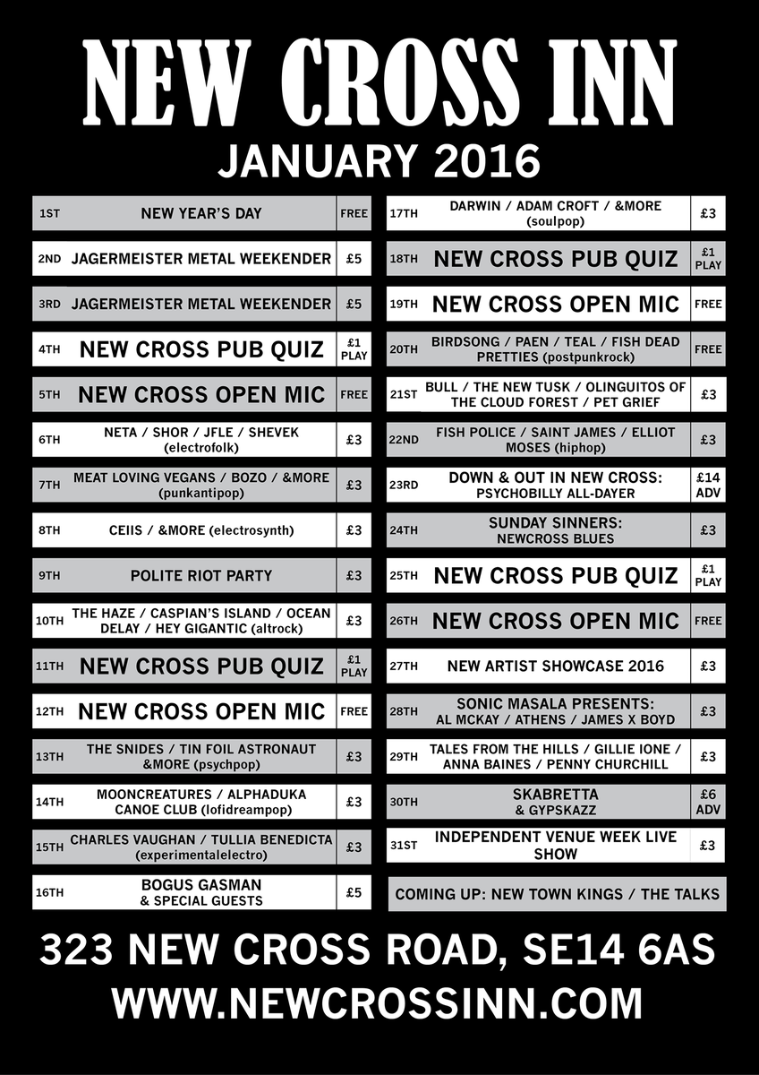 OceanDelay's tweet photo. We're live at @NewCrossInn tonight! onstage at 20:00 :D #GIG #LONDON #PARDEETIME #EXCELLENT https://t.co/nWpIYZkVyW