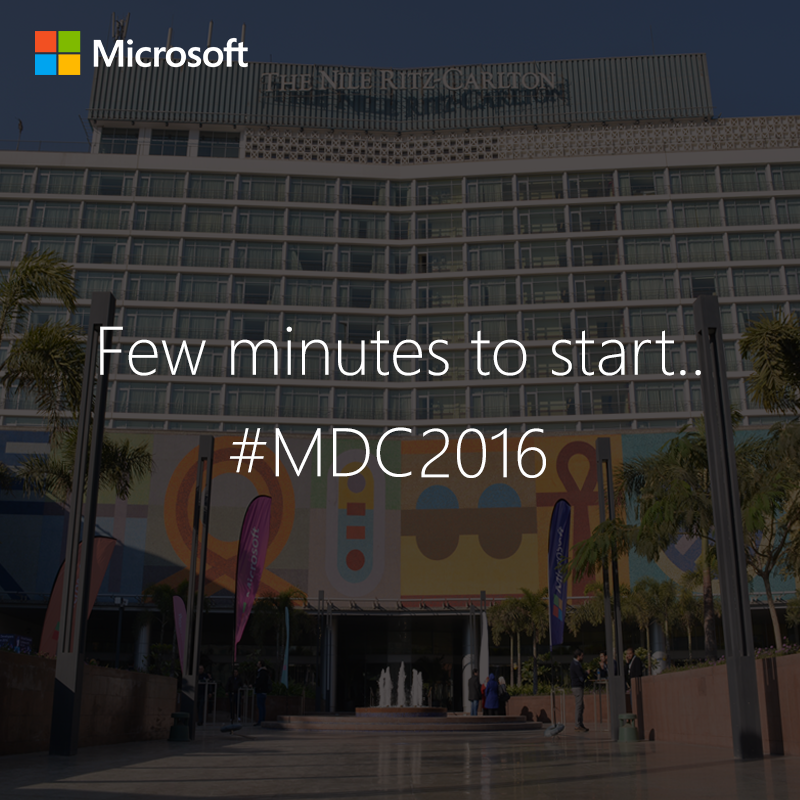 MicrosoftEgypt's tweet photo. مستعدين لانطلاق فعاليات مؤتمر"MDC" مع ضيفنا المميز ساتيا ناديلا؟
انتظرونا!   
#Microsoft #MDC2016  #msdevconf2016 https://t.co/rMxWBZWzCI