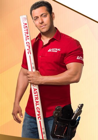salmanuniv's tweet photo. Latest Picture of Salman Khan @BeingSalmanKhan from Astral Pipes Ad https://t.co/I5x14ZYX7X