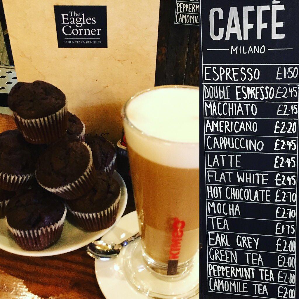 EaglesCornerPub's tweet photo. Grab your free muffin with any coffee purchased today! Don't miss out! #eaglescorner #NG5 #muffin #arnold #coffee https://t.co/XLwerhXWGl