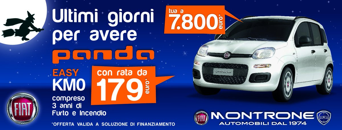 MontroneAuto's tweet image. La #Befana fa #Regali con #FiatPanda Easy km0 a 179€ al mese con furto e incendio incluso #MontroneAuto #Taranto