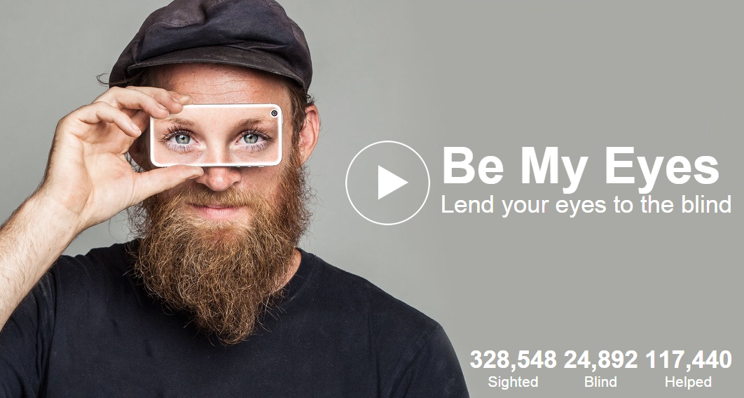 AlensaIreland's tweet photo. @BeMyEyes is an app that connects blind people with volunteer helpers from around the world #BeMyEyes #AppsThatHelp https://t.co/y7e8huzQqu