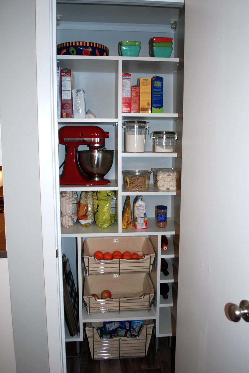 Get your #kitchen #organized by turning a closet into a #pantry.