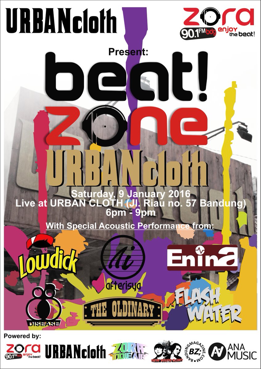 indieairmedia's tweet photo. #BeatZoneUrbanCloth w/ @LOWDICK @afterisya @flashwater @theoldinary @EninaBand 9/01/2016 6pm-9pm cc: @zoraradio https://t.co/FiviAW15pW