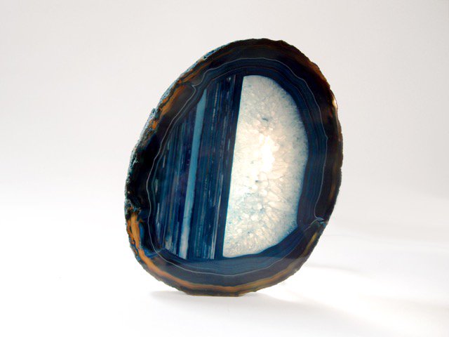 A wrought Iron frame with agate slab form the Marta Sconce by <a href="/MarjorieSkouras/">Marjorie Skouras</a>. Come Explore the collection. #NYC