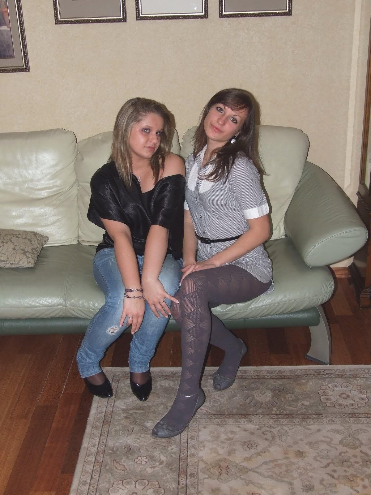 Amateur Pantyhose on X: One girl in tights, the other wearing hose under  trousers ~ #pantyhose #amateur #tights #jeans #legs   / X