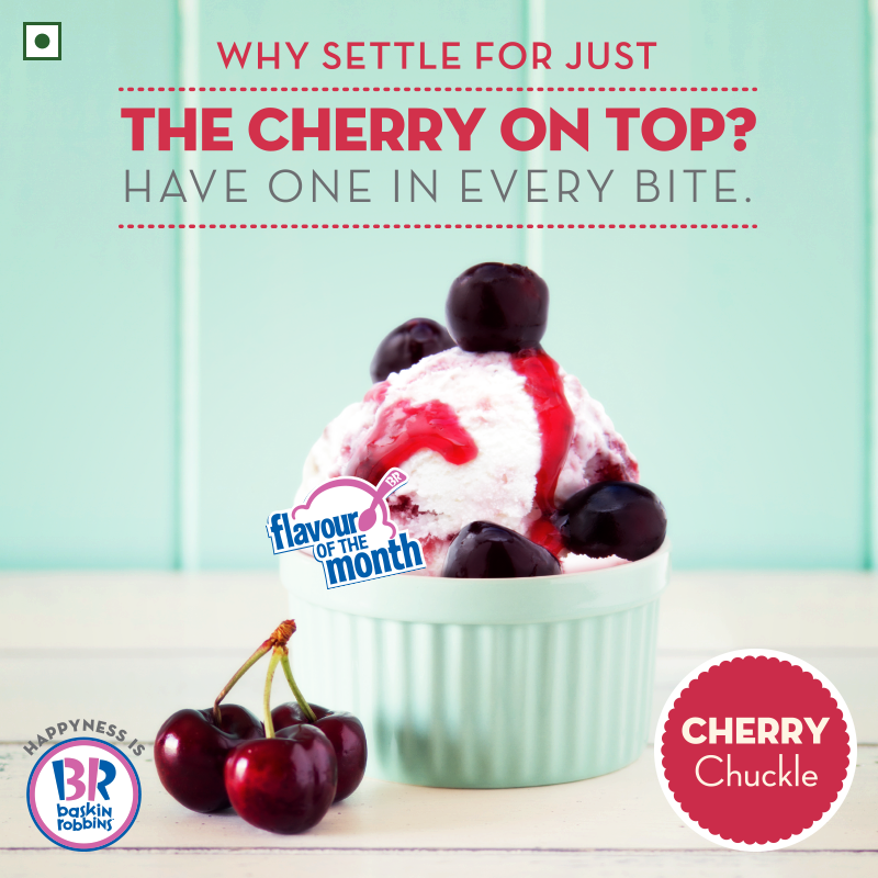 BaskinRobbinsIn's tweet photo. When the days are #happiest and the #laughter &amp; chuckles the brightest we think of you! #CherryChuckle https://t.co/dQrjOf01zu