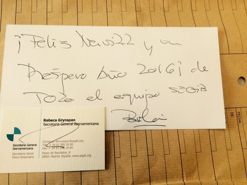 CIberoamerica's tweet photo. Y a punto de llegar los #ReyesMagos nos llega la felicitación de @RGrynspan de @SEGIBdigital. Gracias! https://t.co/78RrDoAjAr
