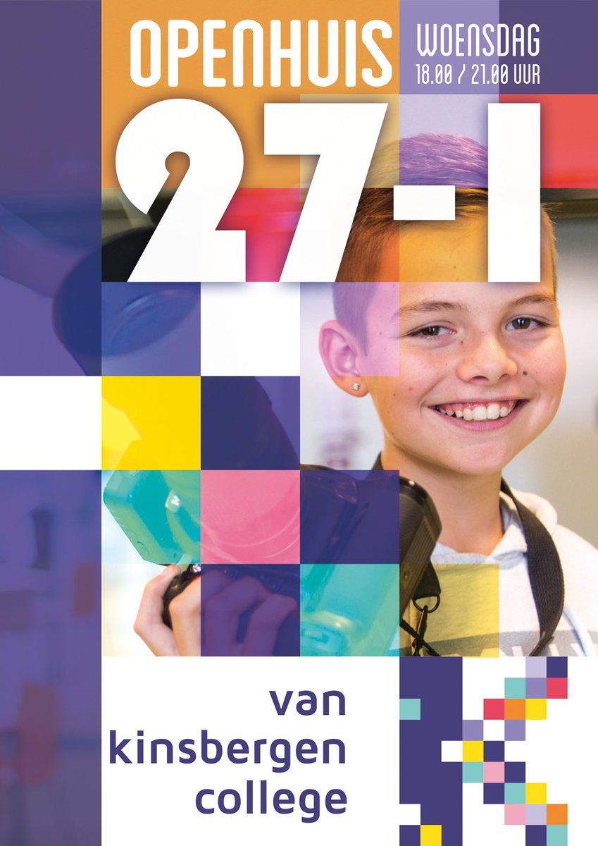 Op 27 januari zetten wij de deuren open voor leerlingen van groep 8 en hun ouders. 
U bent van harte welkom!