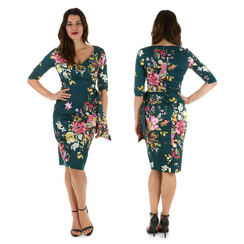 ThePrettyDress's tweet image. Our Hourglass 3/4 Sleeve in Forest Green Seville is now back in stock! buff.ly/1mCCtoa #fashion #AW15 #style