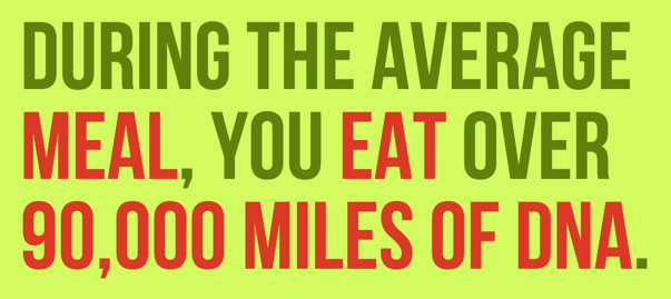 BrainFodderUK's tweet image. 90,000 miles of DNA in the average meal #FactOfTheDay