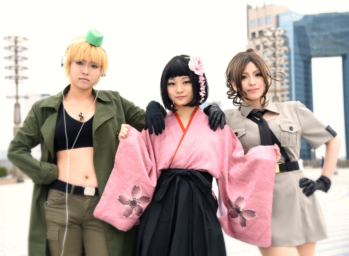 にょたりあ #日本娘 #コスプレ 独 = ぴよさん 伊 = 臨さん