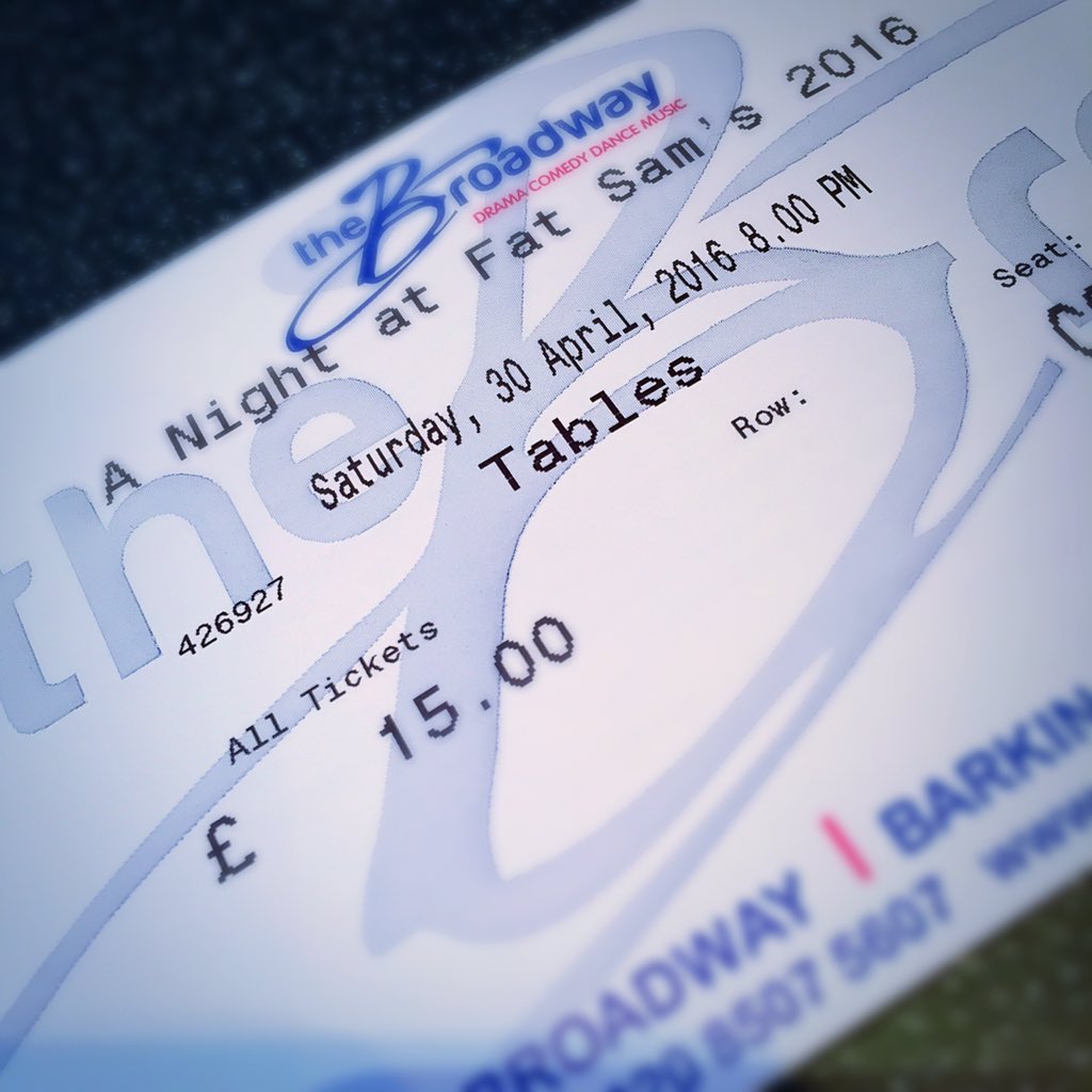 otboxtheatre's tweet image. Have you got your tickets yet?
Now selling for 'A Night At Fat Sams' @BroadwayBarking 30th April @ 8pm #Cabaret