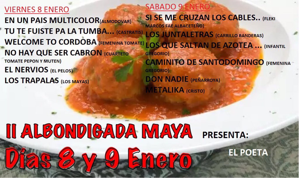 Este ya sí que sí es el cartel definitivo después de varios cambios estáis todos invitados