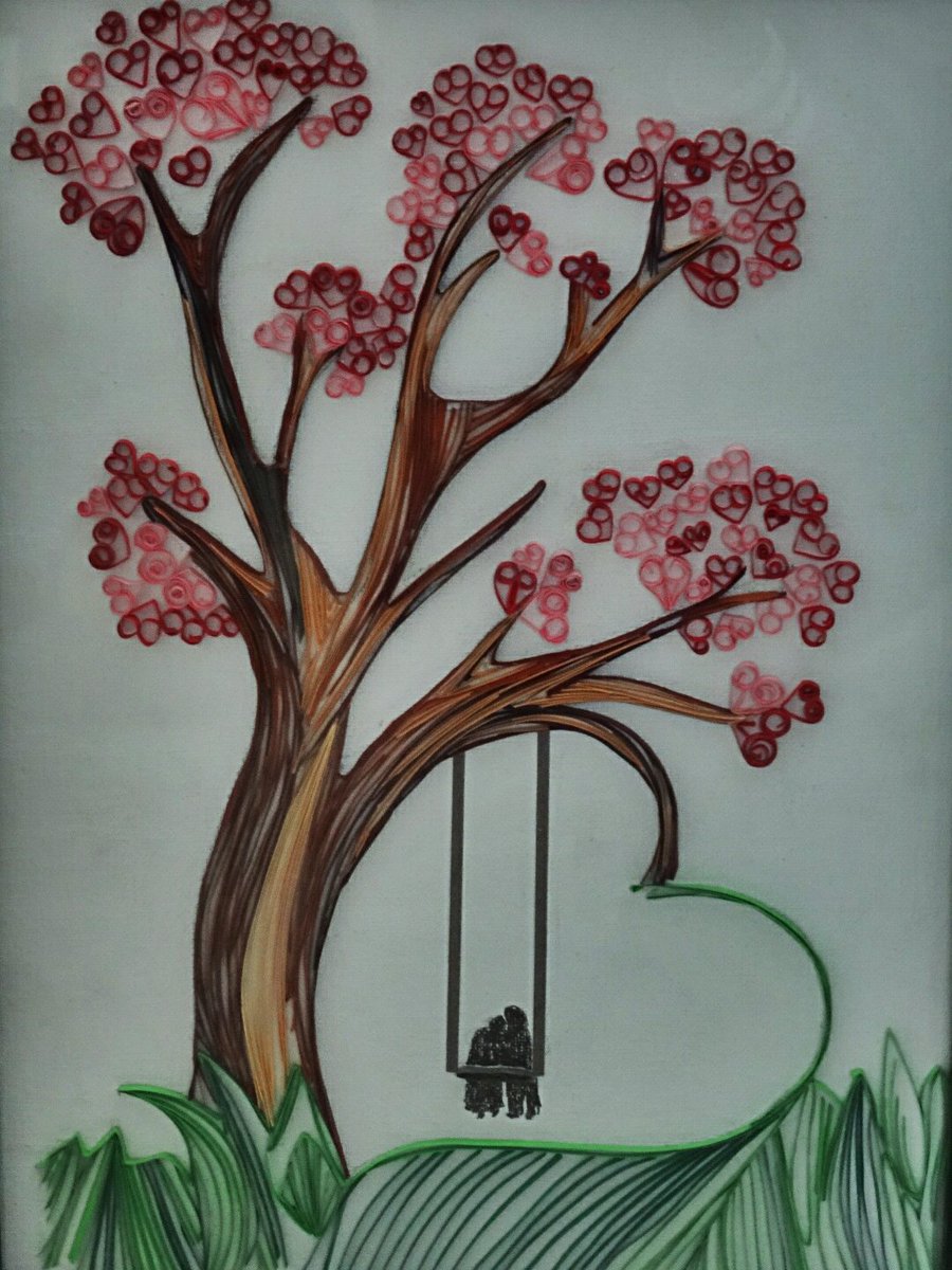 pH Designs on Twitter "romantic couple wd natural scene quilled on