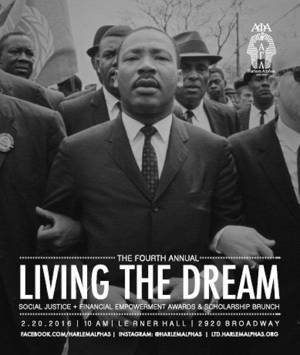 HarlemAlphas's tweet image. Presenting our 4th annual LIVING THE DREAM AWARDS BRUNCH ow.ly/ViUub #alphaphialpha #mlk #ltd2016