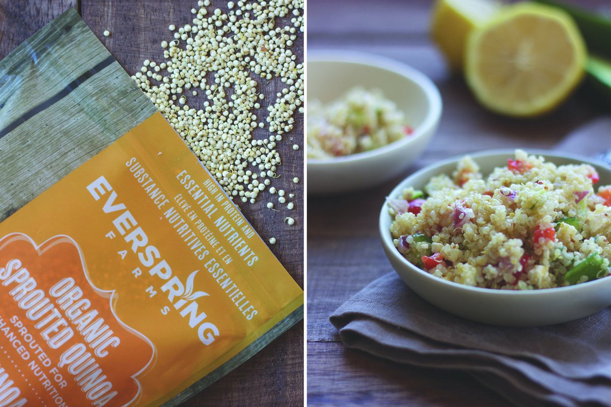 #Sprouted quinoa salad recipe up on the blog today! Quick, easy and healthy! bit.ly/1S1LCE2
