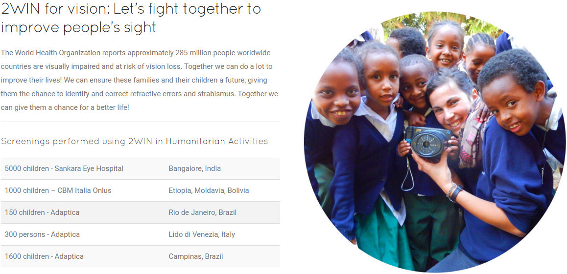 adaptica's tweet photo. Let’s fight together to improve people’s sight - #2WINforVision in Humanitarian Activities https://t.co/fvk9zYZB8T https://t.co/2UiFCUu09c