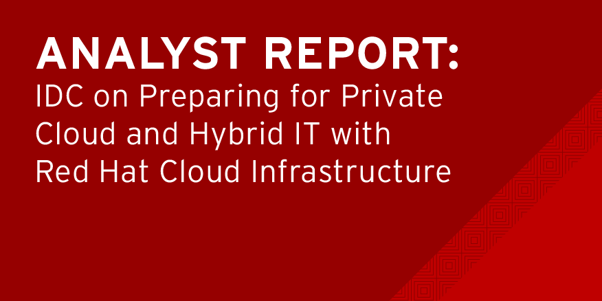 RedHatEMEA's tweet image. What&apos;s the reality of #CloudImplementation today? What @IDC says ow.ly/WyrST