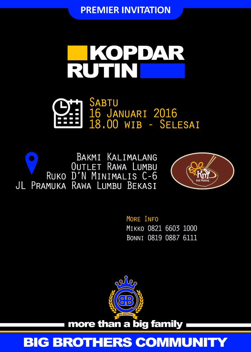 Kopdar Rutin <a href="/BigBrothersID/">bigbrotherscommunity</a> Sabtu, 16 Januari 2016