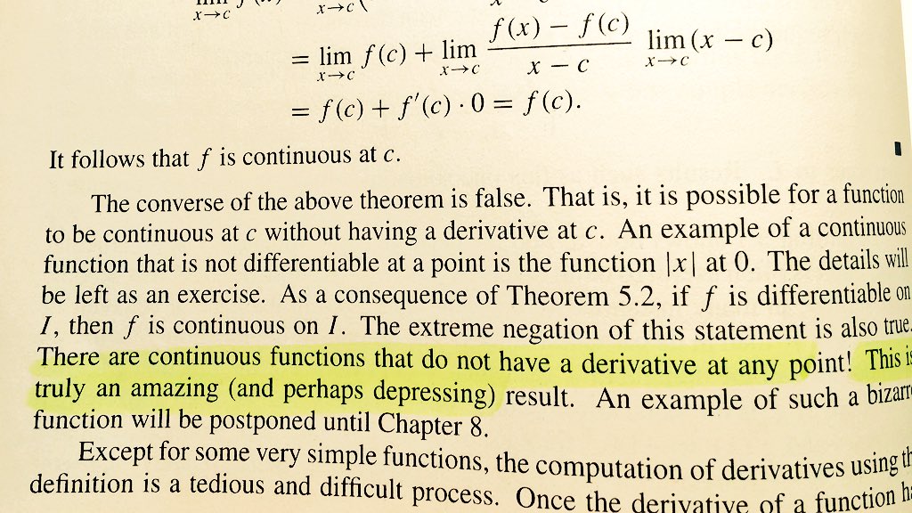 pupahava's tweet image. But why does someone become depressed over differentiability of a function? LOL. #abstractmath