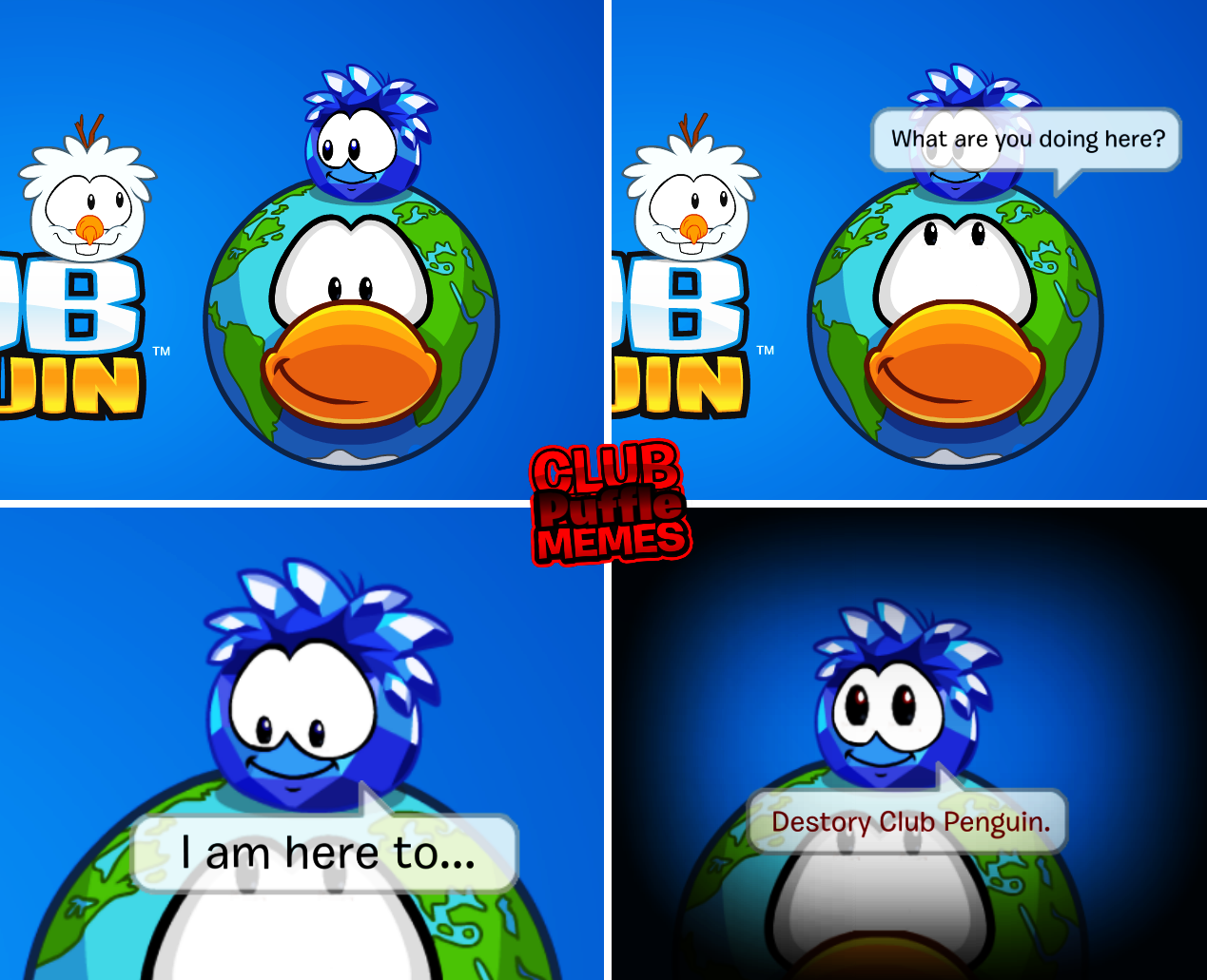 Infinite as club penguin memes