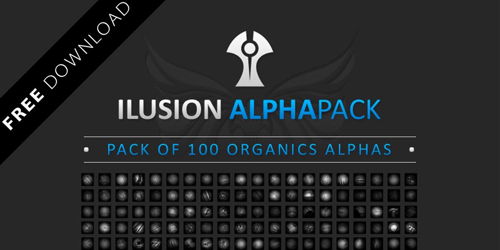maxonzbrush's tweet image. 100 FREE alphas for organic modeling in ZBrush! Courtesy of Victor Marin of Ilusion Digital zbru.sh/1d6