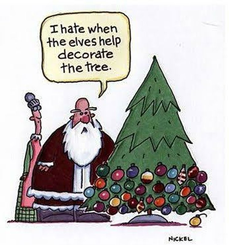 Santa's elves decorate the #Christmas tree.