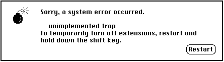 acetwenty8's tweet photo. Classic #MacOS7 Error message! https://t.co/0El8UeTB5p