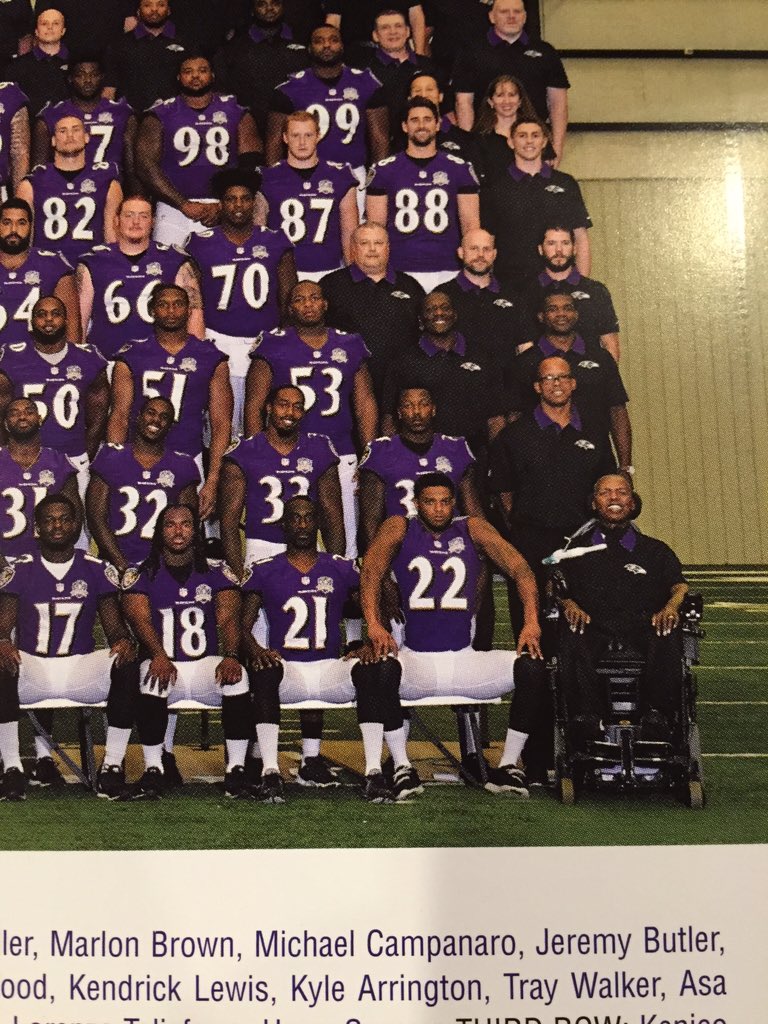 GoRavensNation's tweet photo. @RealJimmySmith best @ravens Christmas card pose ever! #RavensNation https://t.co/31sKeliymJ