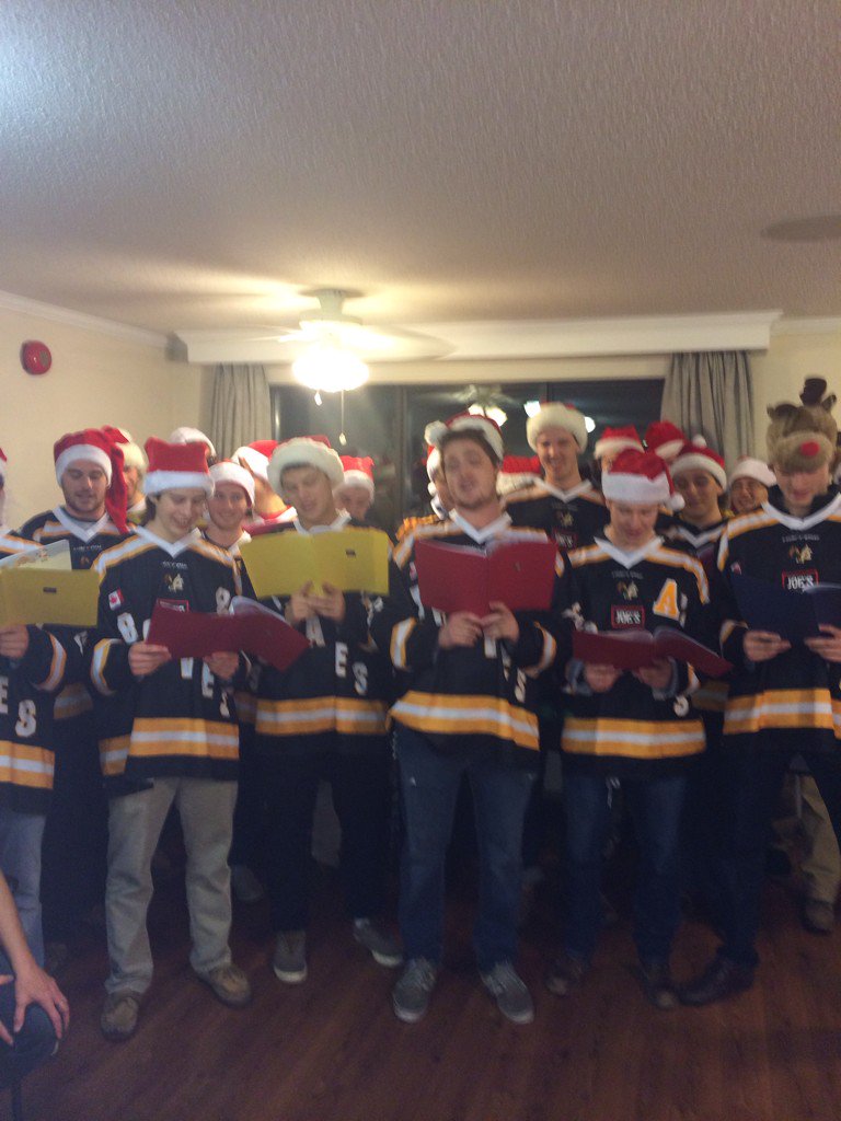JamiePetrie81's tweet photo. Some Xmas carolling for the residents at Maples Nursing Home... Eggnog, cookies &amp; Xmas cheer ! Great job fellas https://t.co/UtUocNfdVC